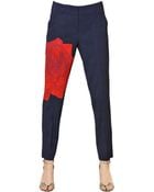 Sportmax Printed Stretch Viscose Crepe Pants - Lyst