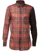 Comme Des Garçons Contrast Sleeve Shirt - Lyst