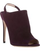 Miu Miu Suede Slingback Sandals - Lyst