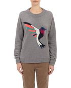 The Elder Statesman Intarsia Hummingbird Pullover Sweater - Lyst