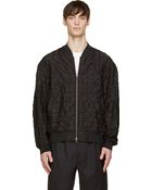 3.1 Phillip Lim Black Ruched Plaid Bomber Jacket - Lyst