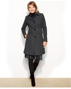 Kenneth Cole Reaction Wool-Blend Point-Collar Walker Coat - Lyst