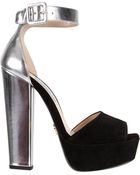 Prada Ankle Strap Platform Sandal - Lyst