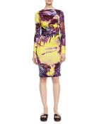 Jean Paul Gaultier Printed Longsleeve Jersey Dress - Lyst