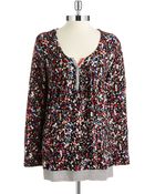 Ellen Tracy Scoopneck Top - Lyst