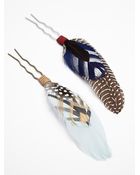 Free People Womens Feather Hair Picks - Lyst
