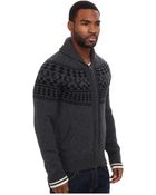 Fred Perry Zip Thru Island Knit Cardigan - Lyst
