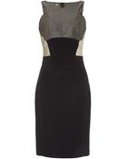 Antonio Berardi Stretch-Crepe And Metallic Jacquard Dress - Lyst