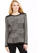 Calvin Klein Jeans Long-Sleeve Textured Sweater - Lyst