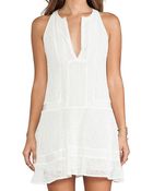 Twelfth Street Cynthia Vincent Sleeveless Inset Dress White - Lyst