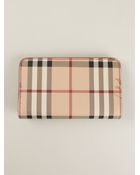 Burberry Haymarket Check Continental Wallet - Lyst