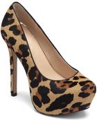 Jessica Simpson Jasmint Leather Platform Pumps - Lyst
