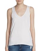 James Perse Racerback Cotton Tank - Lyst