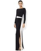 Lauren by Ralph Lauren Long Sleeve Boat Neck Gown - Lyst