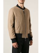 Ami Camel Wool Bomber Jacket - Lyst