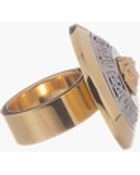 Versace Gold House Emblem Medallion Ring - Lyst