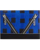 Kenzo Kalifornia Snake Effect Clutch Bag Blue Mix Snake - Lyst