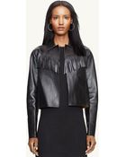 Ralph Lauren Black Label Fringed Leather Osborn Jacket - Lyst