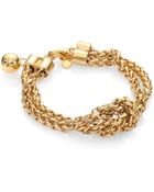 Kate Spade Knotted Doublechain Bracelet - Lyst