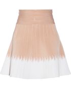 Hervé Léger Eden Two-Tone Bandage Flared Mini Skirt - Lyst