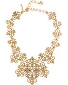 Oscar de la Renta Filigree Bib Necklace - Lyst