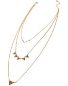 Forever 21 Triangle Charm Layered Necklace - Lyst