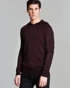 John Varvatos Usa Mixed Gauge Pullover Hoodie - Lyst