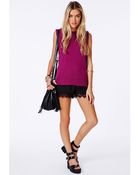 Missguided Ruslana Berry Knitted Vest - Lyst