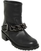 Giuseppe Zanotti 40Mm Chained Calf Biker Boots - Lyst