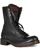 John Varvatos Gibbons Vintage Lace Up Boots - Lyst