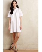 Anthropologie Button-Pleat Shirtdress - Lyst