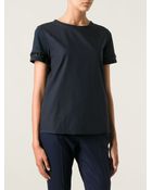 Max Mara Contrast Embellished Tshirt - Lyst