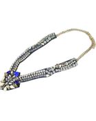 Stefanel Necklace With Crystals And Chain - Lyst