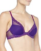 Natori Feathers Contour Plunge Bra - Lyst