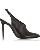Pour La Victoire Zen Snake Effect-Paneled Leather Pumps - Lyst