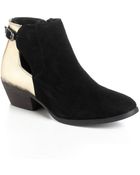 Volatile Brevin Leather Cutout Ankle Boots - Lyst