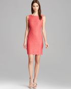 Adrianna Papell Dress Sleeveless Lace Sheath - Lyst