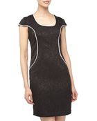 Marc New York By Andrew Marc Printed Jacquard Sheath Dress - Lyst