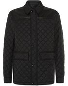 Burberry London Leather Shoulder Quilted Jacket - Lyst