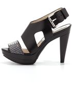Michael Kors Carla Leather Platform Sandal - Lyst
