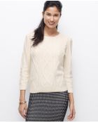 Ann Taylor Cable Sweater - Lyst