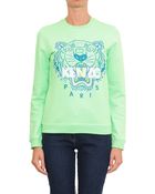 Kenzo Cotton Sweatshirt With Tiger Embroidery - Lyst