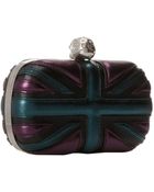 Alexander McQueen Britania Skull Box Clutch - Lyst
