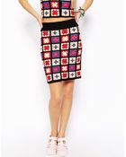 Asos Co-Ord Premium Skirt In Patchwork Crochet - Lyst