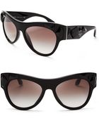 Prada Oversized Crystal Cat Eye Sunglasses - Lyst