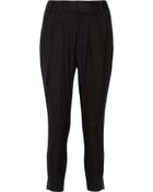 Helmut Lang Pleated Twill Tapered Pants - Lyst