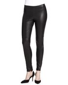 Vince Zip-Cuff Leather Leggings - Lyst