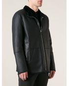 Giorgio Armani Classic Leather Jacket - Lyst