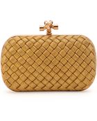 Bottega Veneta Metal Intrecciato Knot Frame Clutch - Lyst