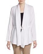 Lafayette 148 New York Ines Open Drawstring Cardigan - Lyst